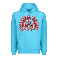 Ocean Blue be mine valentines day rainbow Premium Hoodie - RanaPortraitStore