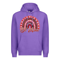 Purple be mine valentines day rainbow Premium Hoodie - RanaPortraitStore