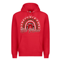 Red be mine valentines day rainbow Premium Hoodie - RanaPortraitStore