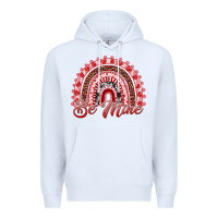 White be mine valentines day rainbow Premium Hoodie - RanaPortraitStore