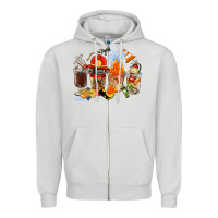 Firefighter Coffee Cups Zipper Hoodie | Teevron
