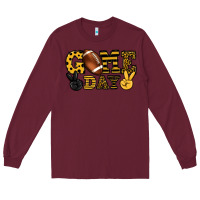 Burgundy Game day yellow and black team color Long Sleeve Tee - HowdyJamesFarm