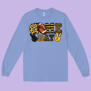 Game Day Yellow And Black Team Color Long Sleeve Tee Designed By Howdyjamesfarm
