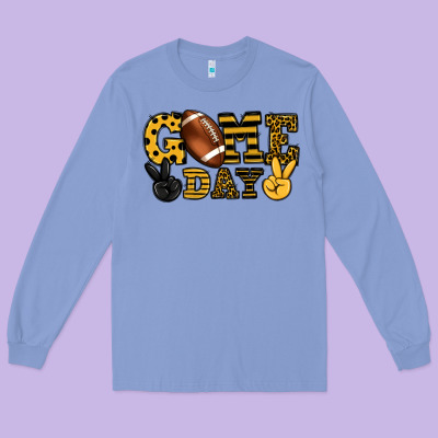 Game Day Yellow And Black Team Color Long Sleeve Tee Designed By Howdyjamesfarm