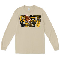 Mushroom Game day yellow and black team color Long Sleeve Tee - HowdyJamesFarm