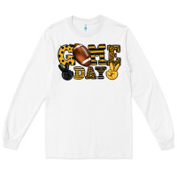 White Game day yellow and black team color Long Sleeve Tee - HowdyJamesFarm