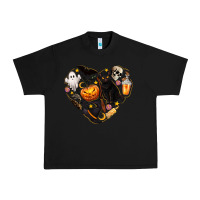 Black Halloween Heart Urban Heavy Tee - texasbilliewilder