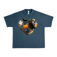 Midnight Navy Halloween Heart Urban Heavy Tee - texasbilliewilder