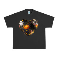Pigment Black Halloween Heart Urban Heavy Tee - texasbilliewilder