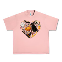 Salmon Halloween Heart Urban Heavy Tee - texasbilliewilder