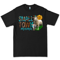 Black Small Town Mama With Sheeps Premium Tee - BundleAndBundleShop