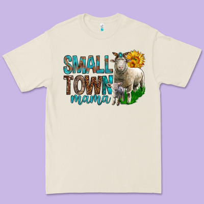 Small Town Mama With Sheeps Premium Tee Designed By Bundleandbundleshop
