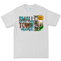 Dove Grey Small Town Mama With Sheeps Premium Tee - BundleAndBundleShop