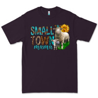 Plum Small Town Mama With Sheeps Premium Tee - BundleAndBundleShop