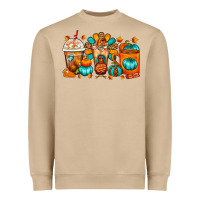 Mushroom Thanksgiving Coffee Cups Heavyweight Sweatshirt - FaDigitalArtStudio
