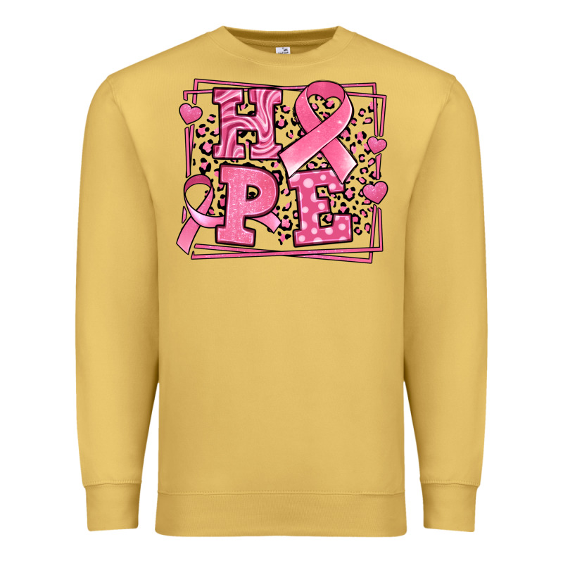 Hope Breast Cancer Awareness Ribbon Premium Sweatshirt by LillyAllenDesigns | Teevron