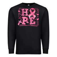 Black hope breast cancer awareness ribbon Premium Sweatshirt - LillyAllenDesigns