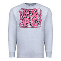 Heather Grey hope breast cancer awareness ribbon Premium Sweatshirt - LillyAllenDesigns