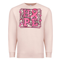 Pale Pink hope breast cancer awareness ribbon Premium Sweatshirt - LillyAllenDesigns