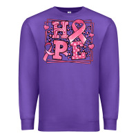 Purple hope breast cancer awareness ribbon Premium Sweatshirt - LillyAllenDesigns