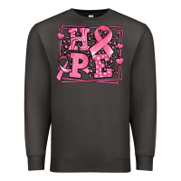 Smoke hope breast cancer awareness ribbon Premium Sweatshirt - LillyAllenDesigns