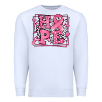 White hope breast cancer awareness ribbon Premium Sweatshirt - LillyAllenDesigns