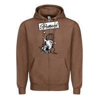 Chestnut retro man postcard records Zipper Hoodie - tuanDangUi