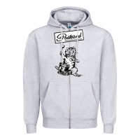 Heather Grey retro man postcard records Zipper Hoodie - tuanDangUi