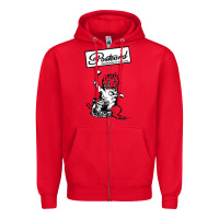 Red retro man postcard records Zipper Hoodie - tuanDangUi