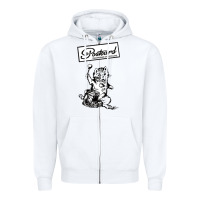 White retro man postcard records Zipper Hoodie - tuanDangUi