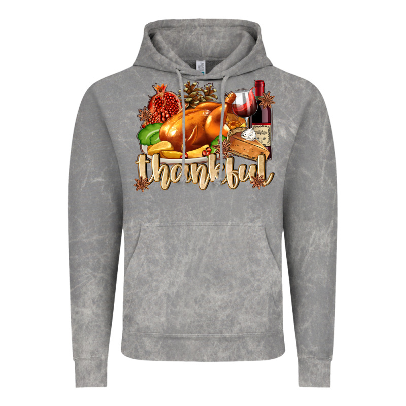 Thankful With Turkey Vintage Hoodie by texasbilliewilder | Teevron