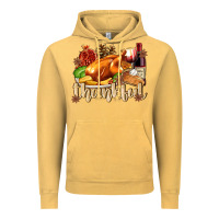 Vintage Mustard Thankful with Turkey Vintage Hoodie - texasbilliewilder