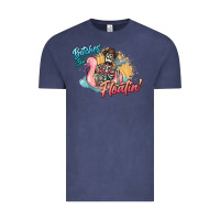 Vintage Denim Bitches be floatin' skeleton summer Vintage Tee - NancyCooperArtShop