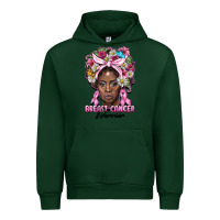 Forest Green breast cancer warrior black woman Urban Hoodie - BarkalooDesign