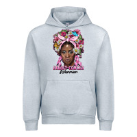 Heather Grey breast cancer warrior black woman Urban Hoodie - BarkalooDesign