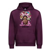 Mauve Wine breast cancer warrior black woman Urban Hoodie - BarkalooDesign