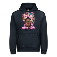 Navy breast cancer warrior black woman Urban Hoodie - BarkalooDesign