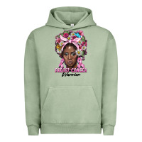 Pigment Oil Green breast cancer warrior black woman Urban Hoodie - BarkalooDesign