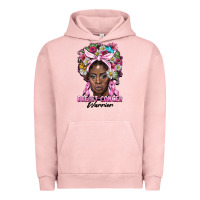 Pigment Salmon breast cancer warrior black woman Urban Hoodie - BarkalooDesign