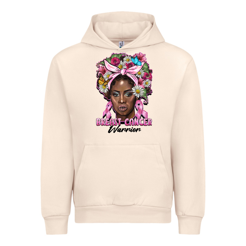 Breast Cancer Warrior Black Woman Urban Hoodie by BarkalooDesign | Teevron
