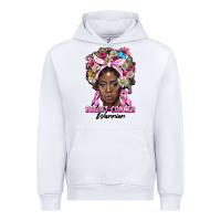 White breast cancer warrior black woman Urban Hoodie - BarkalooDesign
