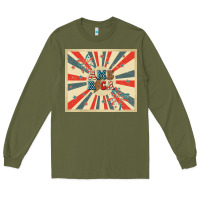 Army Green retro america Long Sleeve Tee - TumblerDesignByShophia