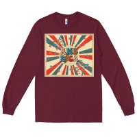 Burgundy retro america Long Sleeve Tee - TumblerDesignByShophia