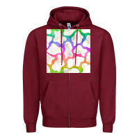 Burgundy watercolor rainbow cow seamless pattern Zipper Hoodie - BundleAndBundleShop