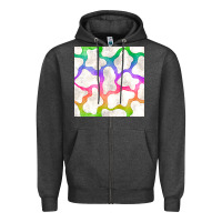 Charcoal Heather watercolor rainbow cow seamless pattern Zipper Hoodie - BundleAndBundleShop