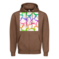 Chestnut watercolor rainbow cow seamless pattern Zipper Hoodie - BundleAndBundleShop