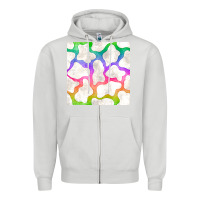 Dove Grey watercolor rainbow cow seamless pattern Zipper Hoodie - BundleAndBundleShop