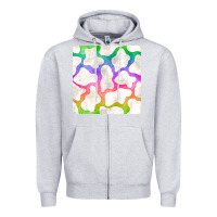 Heather Grey watercolor rainbow cow seamless pattern Zipper Hoodie - BundleAndBundleShop