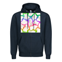 Navy watercolor rainbow cow seamless pattern Zipper Hoodie - BundleAndBundleShop