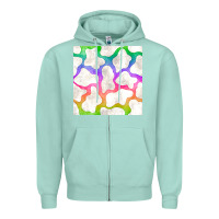 Seafoam watercolor rainbow cow seamless pattern Zipper Hoodie - BundleAndBundleShop